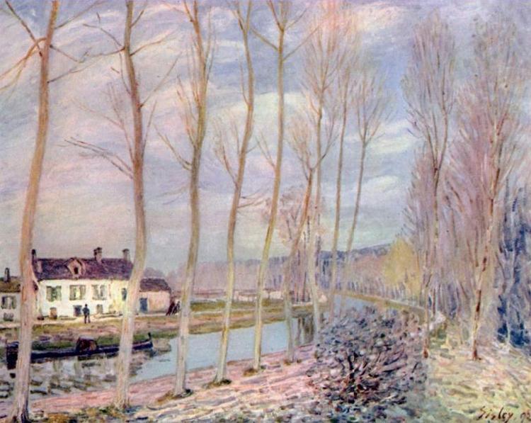 Alfred Sisley Loing Kanal Norge oil painting art